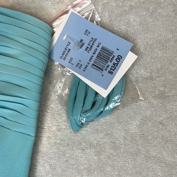 David’s Bridal Strapless Crinkle Chiffon Dress - Picture 9 of 12